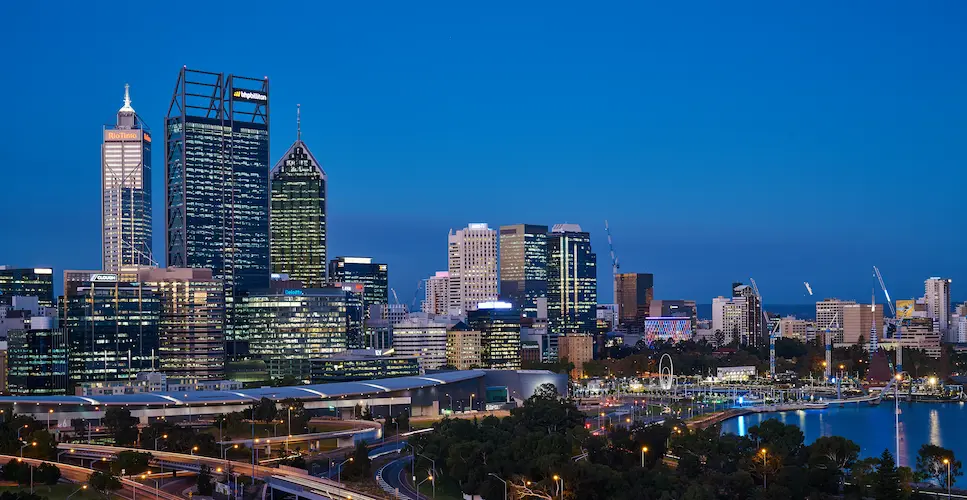 City view of Perth, Australia for brain injury support in Western Australia webpage.